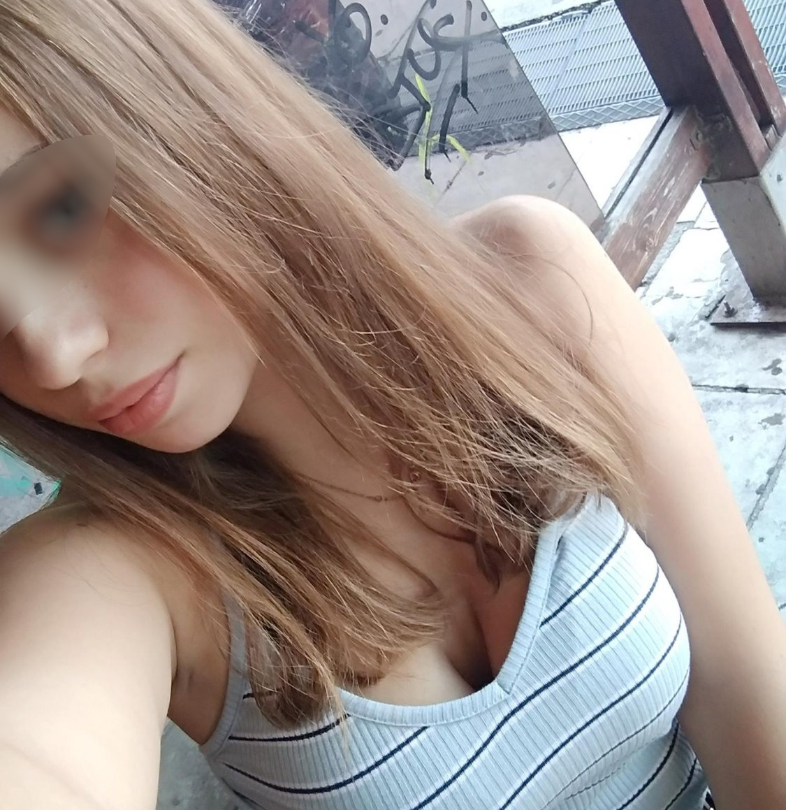 Beautiful blue eyes ester european GF exposed