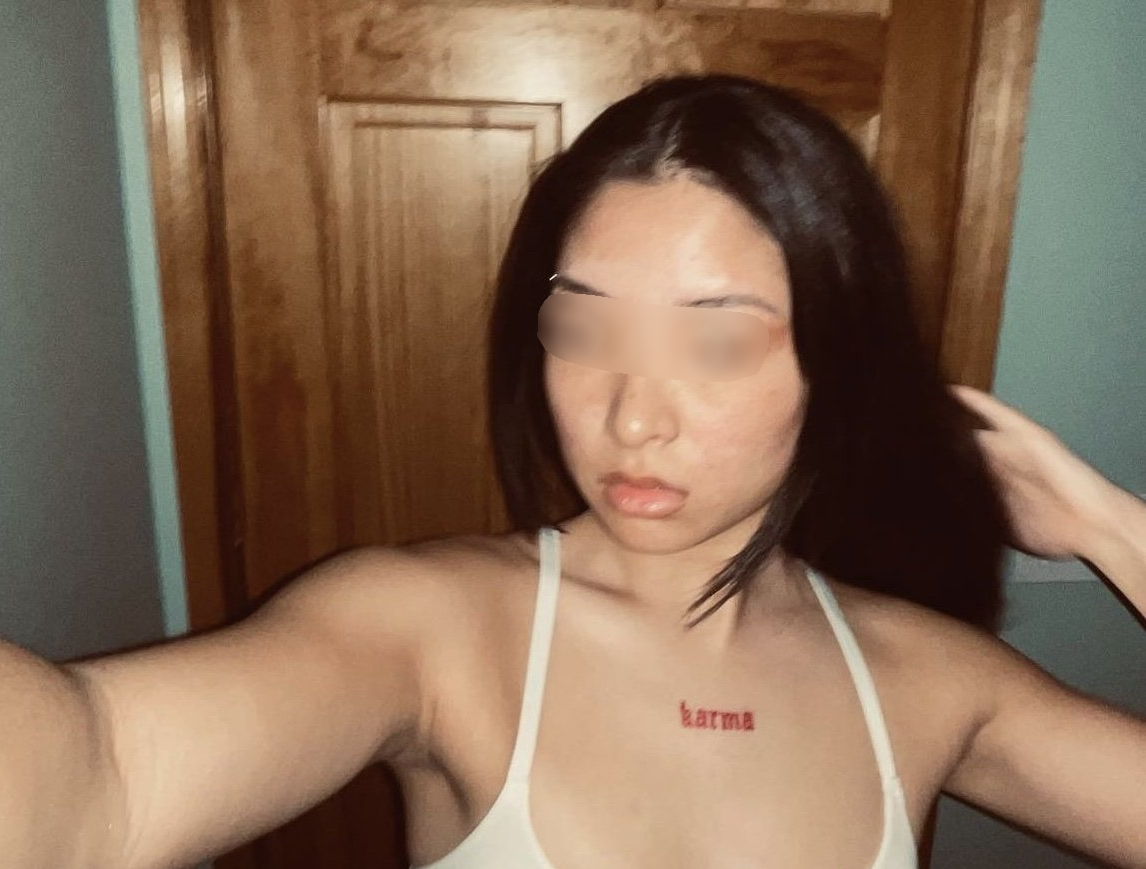 Cute asian-american girl get a skinny body